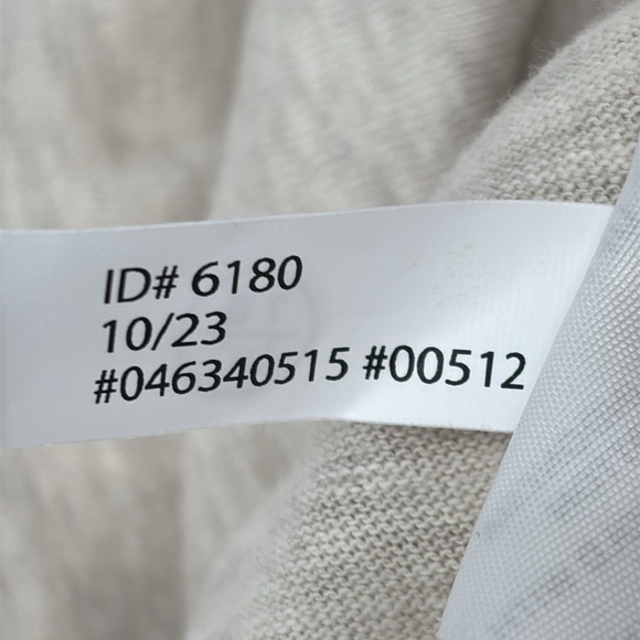 Upwest Women's Open back Wrap Tee V-Neck Top in Heather Oatmeal size Large NWT - Picture 6 of 11